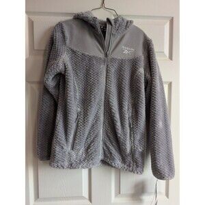 Reebok Womens Lightweight Hooded Fleece Jacket - Small - Dove Gray